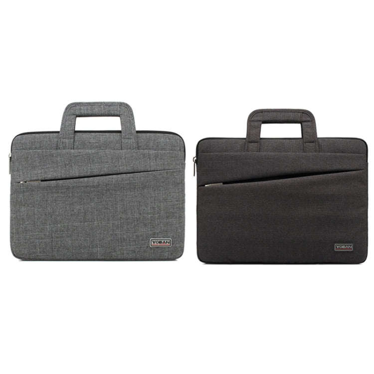 YOBAN Y-923-1 Casual Laptop Bag Waterproof Tablet Business Bag, Size: 14 inch(Dark Gray)