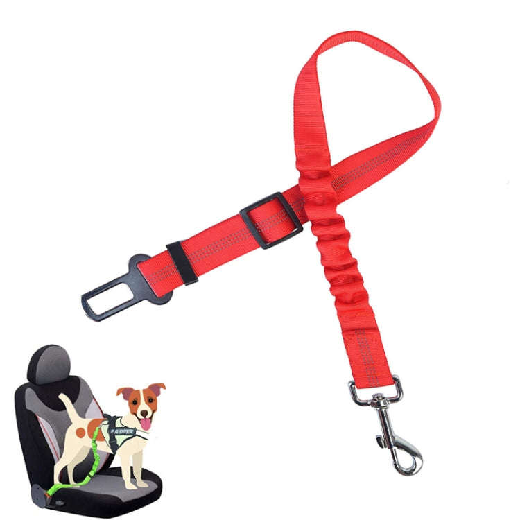 Pet Car Seat Belt Telescopic Reflective Safety Rope(Red)