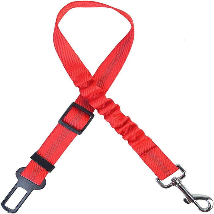 Pet Car Seat Belt Telescopic Reflective Safety Rope(Red)