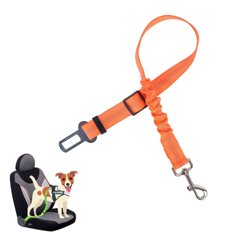 Pet Car Seat Belt Telescopic Reflective Safety Rope(Orange)