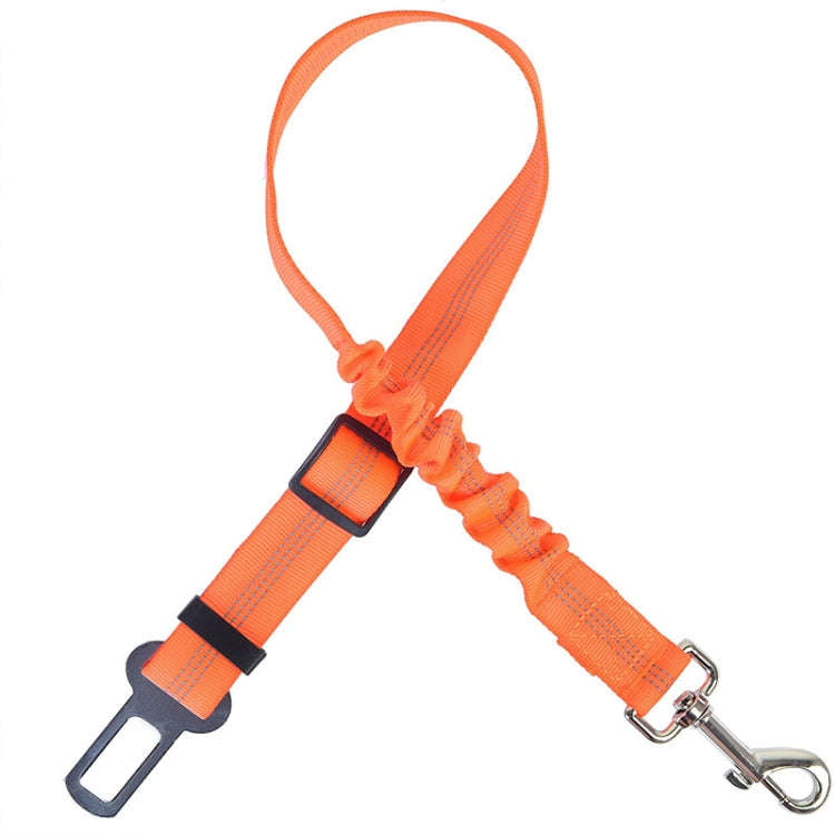 Pet Car Seat Belt Telescopic Reflective Safety Rope(Orange)