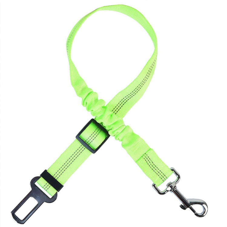 Pet Car Seat Belt Telescopic Reflective Safety Rope(Fluorescent Green)