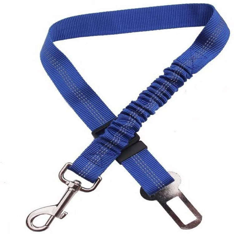 Pet Car Seat Belt Telescopic Reflective Safety Rope(Deep Blue)