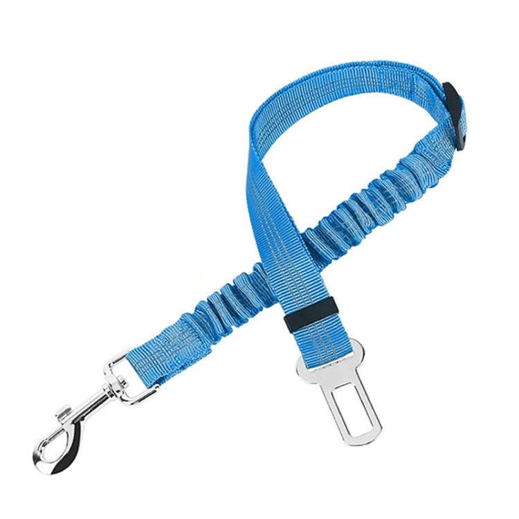 Pet Car Seat Belt Telescopic Reflective Safety Rope(Light Blue)