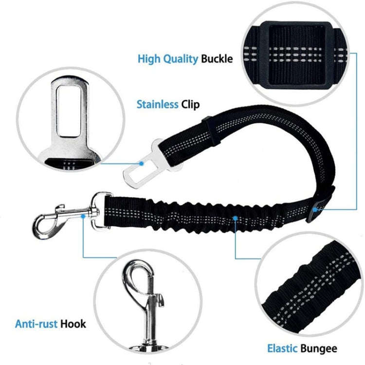 Pet Car Seat Belt Telescopic Reflective Safety Rope(Fluorescent Green)