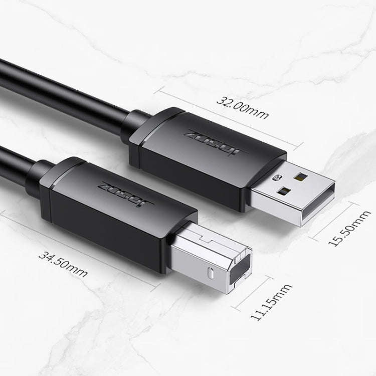 3 PCS Jasoz USB Printing Data Cable Oxygen-Free Copper Core, Cable Length: 1m