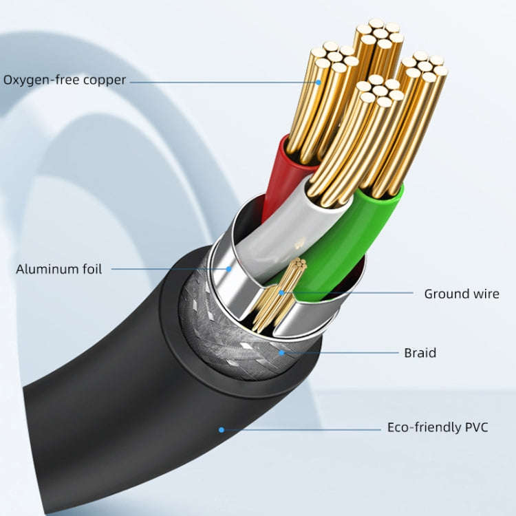 3 PCS Jasoz USB Printing Data Cable Oxygen-Free Copper Core, Cable Length: 1m