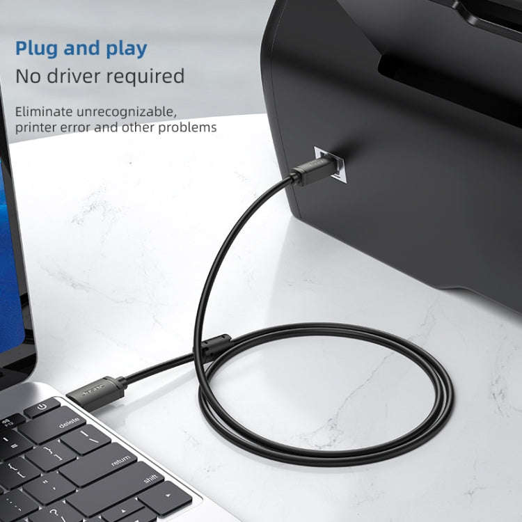 3 PCS Jasoz USB Printing Data Cable Oxygen-Free Copper Core, Cable Length: 1m