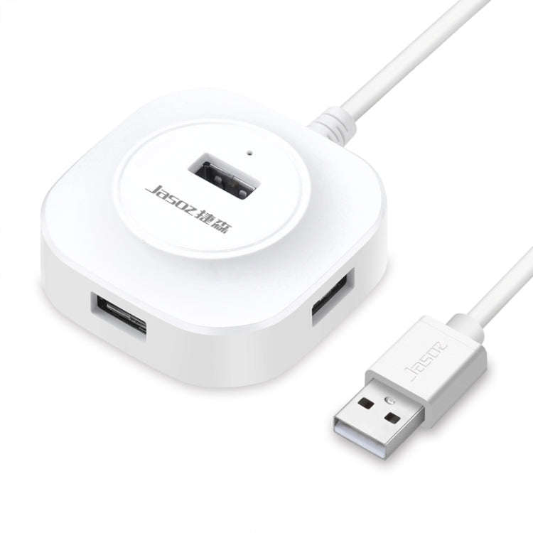 Jasoz High-Speed USB2.0 4-Ports HUB 1 to 4 Docking HUB, Colour: White 1.2m