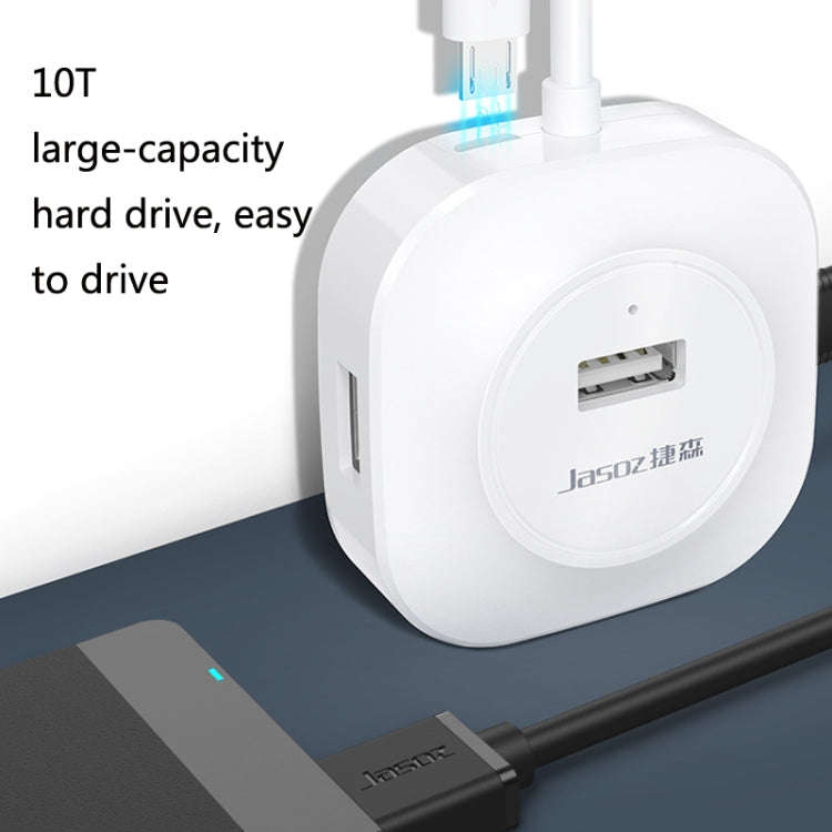 Jasoz High-Speed USB2.0 4-Ports HUB 1 to 4 Docking HUB, Colour: White 1.2m