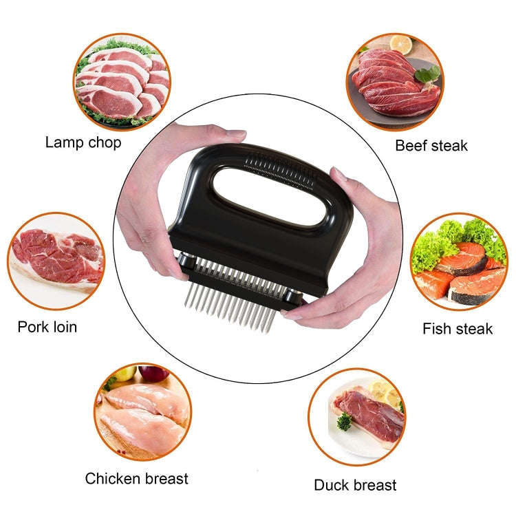 48 Pneumatizer With Handle Tender Meat Knuckle Utensils Kitchen Tool Barbecue Meat(White)