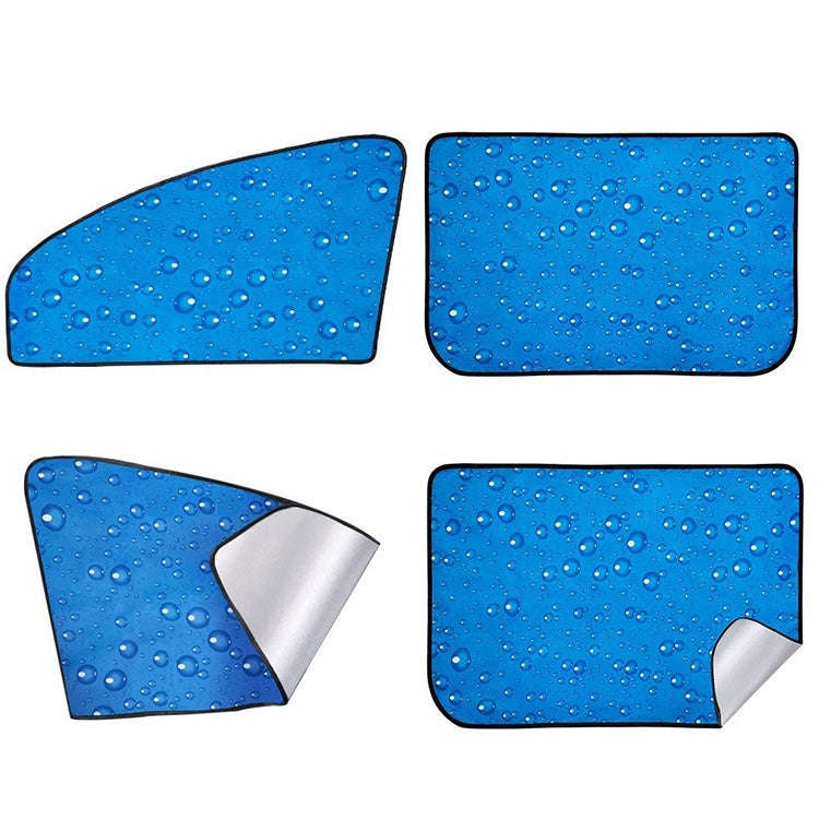 R-2938 Single-Layer Sun Protection Magnetic Car Curtain Vehicle Water Drop Sunshade(Blue Left)