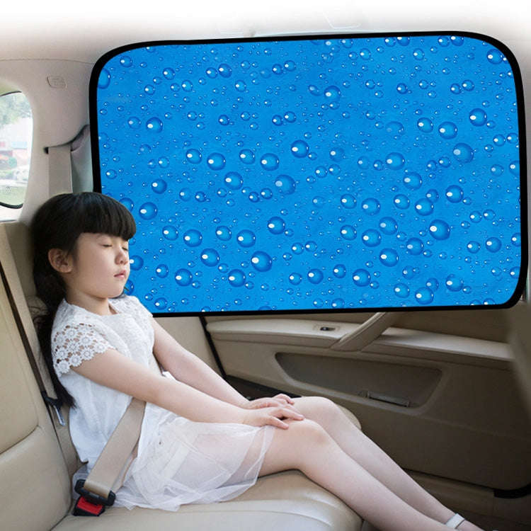 R-2938 Single-Layer Sun Protection Magnetic Car Curtain Vehicle Water Drop Sunshade(Blue Left)