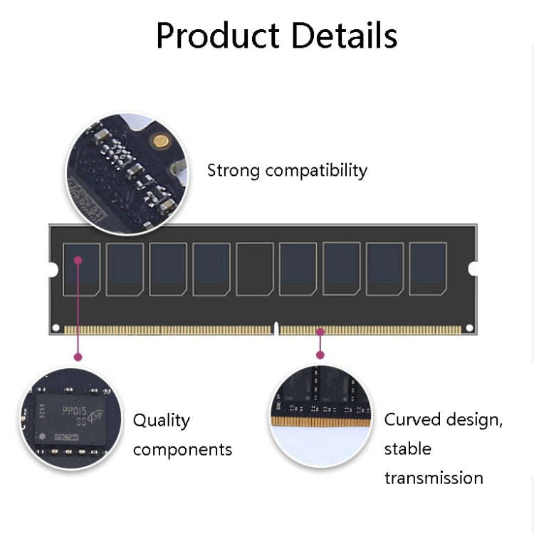 JingHai DDR4 4G Low Pressure Version 1.2V Desktop RAM(2133MHz)