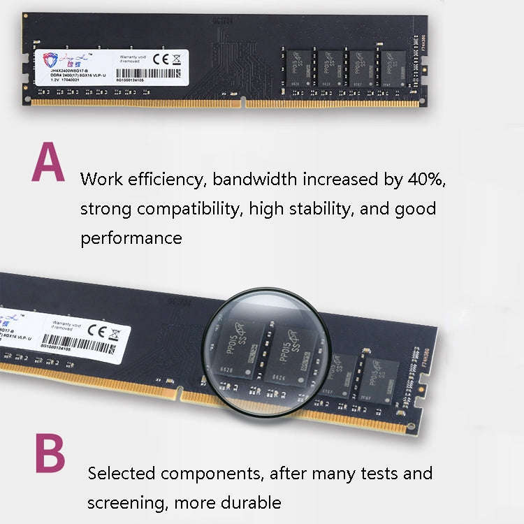 JingHai PC4 DDR4 16G Single Strip Desktop Memory(2666MHz)