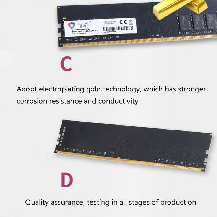 JingHai PC4 DDR4 16G Single Strip Desktop Memory(2400MHz)