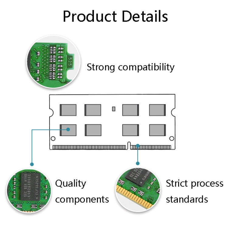 JingHai 1600MHz DDR3L PC3L-12800S 1.35V Low Voltage Notebook Memory Strip, Memory Capacity: 4GB