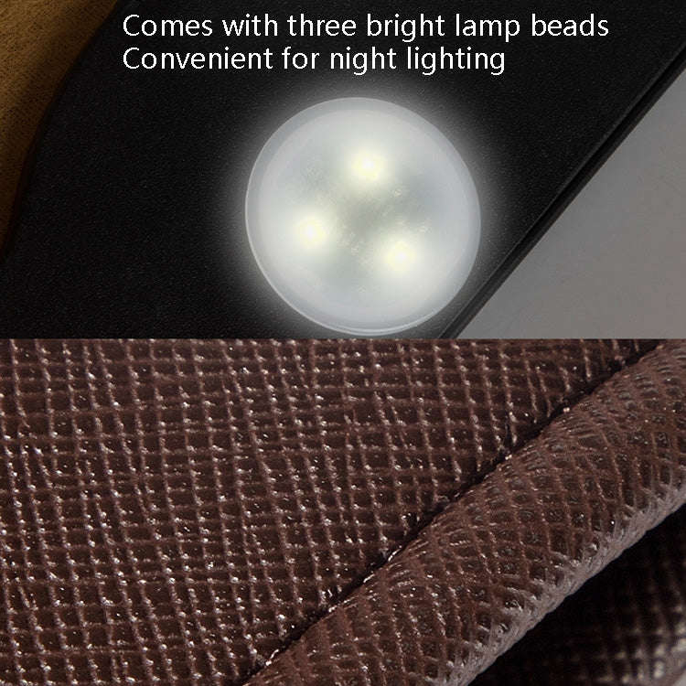 Car Trash Can Storage Bag Hanging Paste With LED Light Garbage Bag(Small (Red))