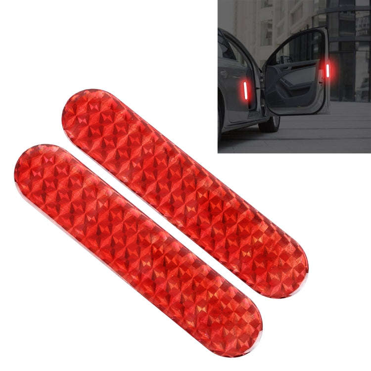 2 PCS High-brightness Laser Reflective Strip Warning Tape Decal Car Reflective Stickers Safety Ma...
