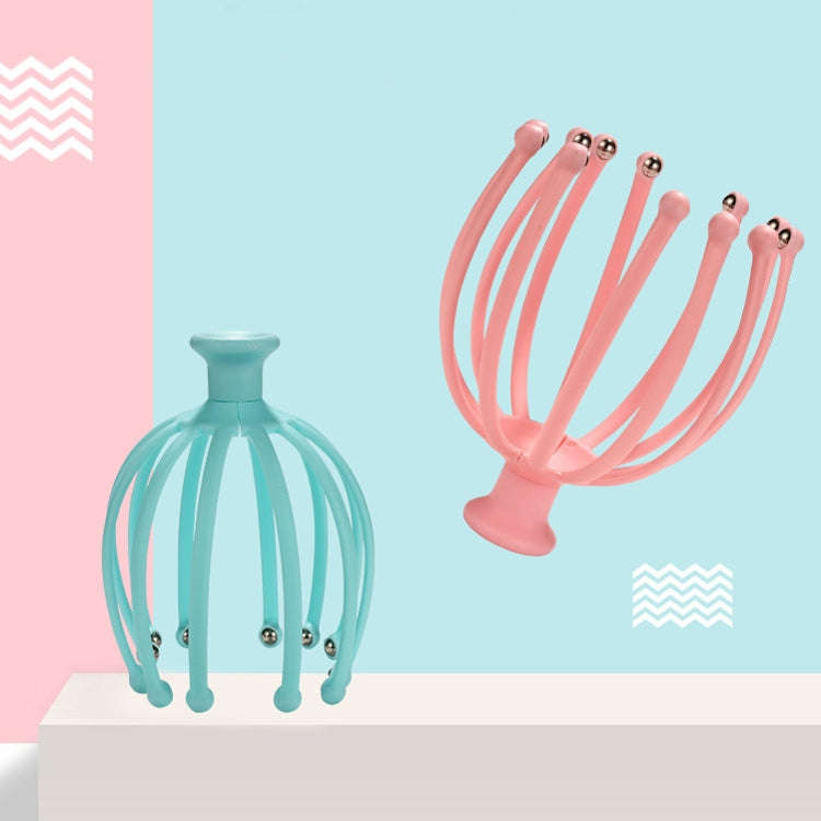 12 Claw Head Massager Octopus Rotating Ball Relaxing Massager(Pink)