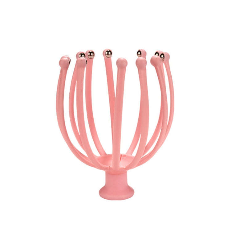 12 Claw Head Massager Octopus Rotating Ball Relaxing Massager(Pink)