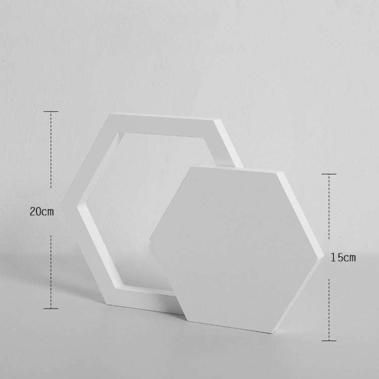 Hexagon+Hollow Hexagon Solid Wood Geometric Polygon Camera Props Creative Photography Ornaments