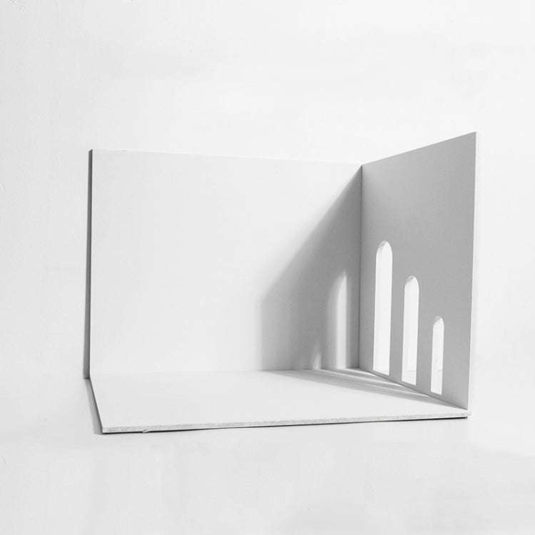 2 Background Board+Large 3-Arch Door Solid Wood Geometric Polygon Camera Props Creative Photograp...