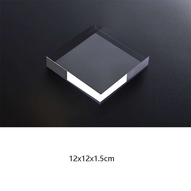 Square 12x12x1.5cm Transparent Acrylic Geometric Photo Props Photography Background Plate Ornaments