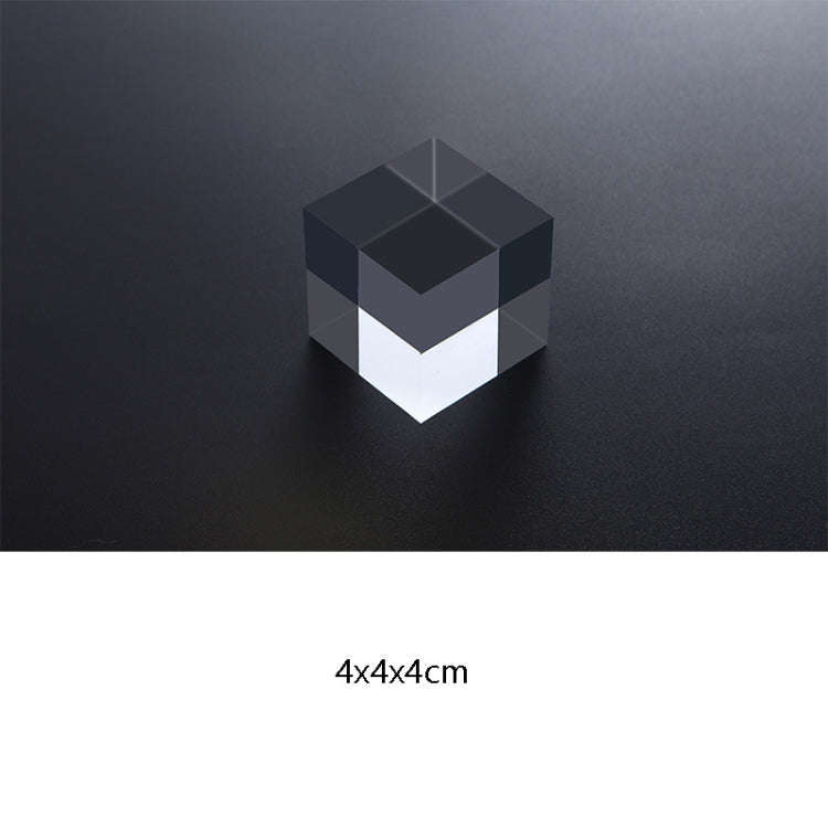 3 PCS Cube 4x4x4cm Transparent Acrylic Geometric Photo Props Photography Background Plate Ornaments
