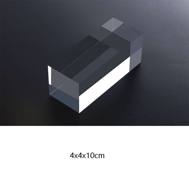 Cube 4x4x10cm Transparent Acrylic Geometric Photo Props Photography Background Plate Ornaments