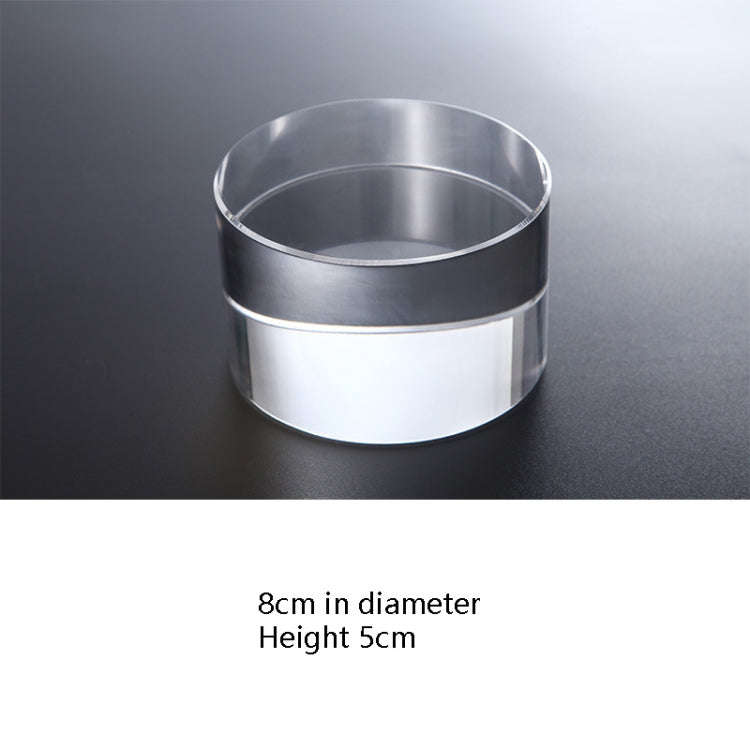 Cylinder 8x5cm Transparent Acrylic Geometric Photo Props Photography Background Plate Ornaments