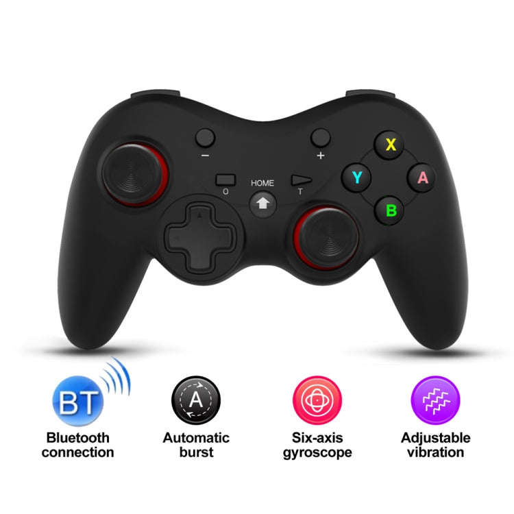 MingPin MB-S810 Wireless Bluetooth Six-Axis Gamepad For Nintendo Switch Pro(Black (Neutral))
