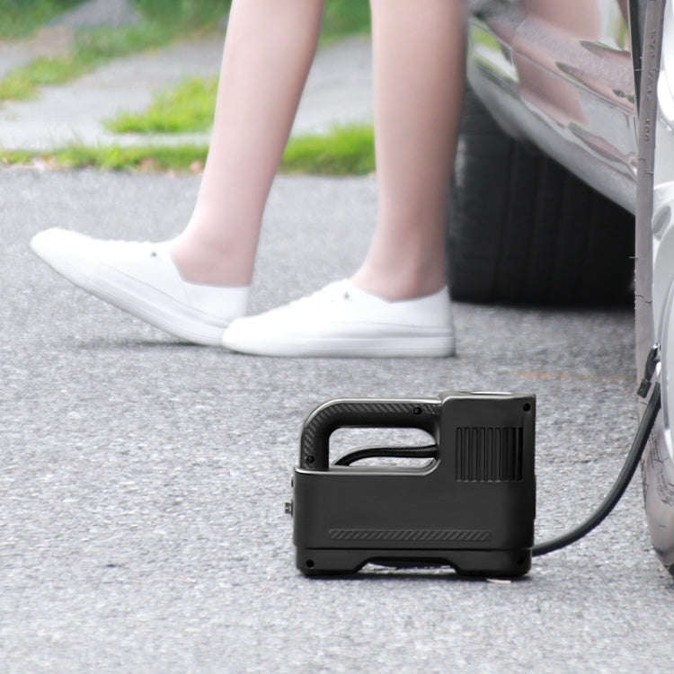 Portable Multi-Function Smart Car Inflatable Pump Electric Air Pump, Style: Wired With Light Pointer