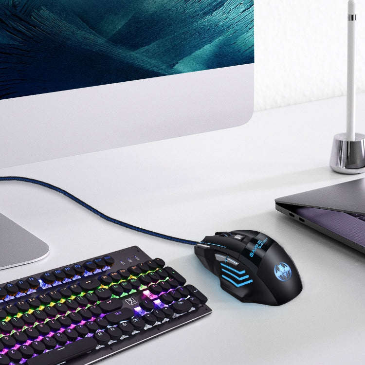 GAMING BLOODBAT GM02 7 Keys USB Wired Optoelectronics Game Mouse Digital Respiratory Lights Mouse