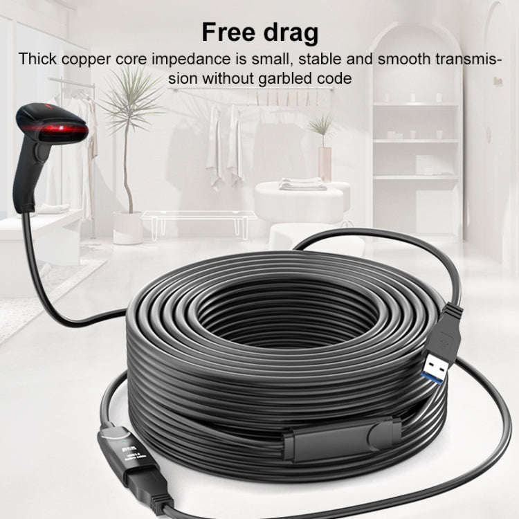 D.Y.TECH USB 3.0 Male To Female Extension Cable Double Shielded Chip Data Cable, Length: 10m