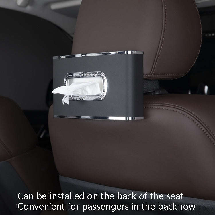 Car Clock Tissue Box Multi-Function Vehicle Instrument Table Paper Towel Box, Style: With Clock (...