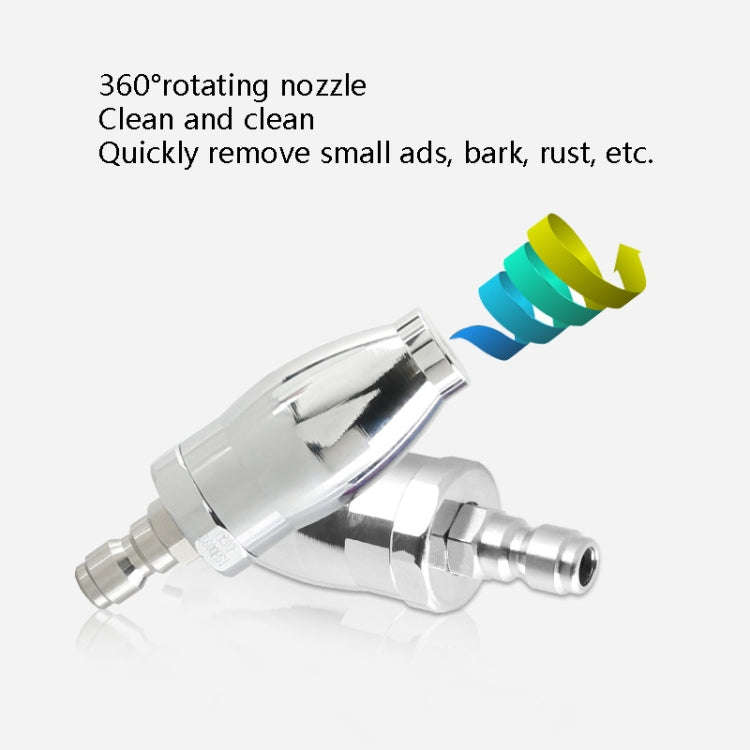 Electroplated Pure Copper Rotating Nozzle 360 Degree Fast Rotation 1/4 Quick-Insert Ceramic Spool