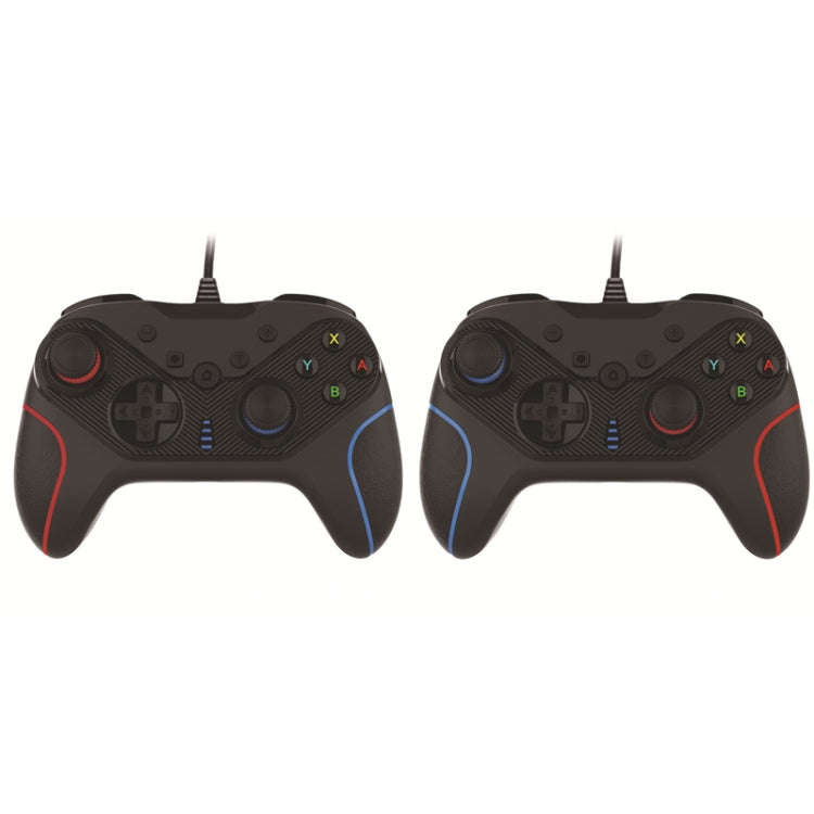Wired Gamepad For Nintendo Switch / Android / iOS / PC(S818W Left Red Right Blue)