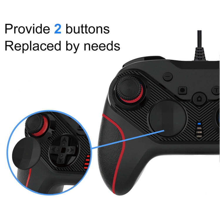Wired Gamepad For Nintendo Switch / Android / iOS / PC(S818W Left Red Right Blue)