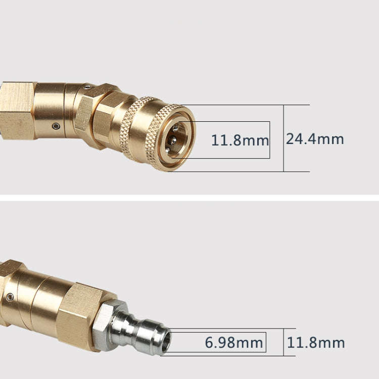 Car Wash Machine With High Pressure Air Conditioning Cleaning Nozzle 1/4 Copper Rotary Bending Jo...