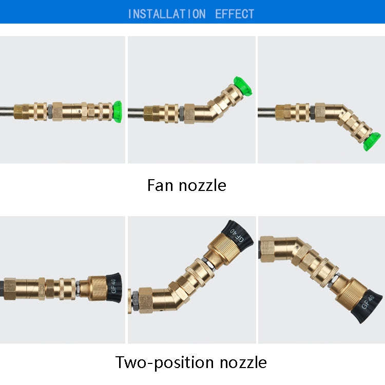 Car Wash Machine With High Pressure Air Conditioning Cleaning Nozzle 1/4 Copper Rotary Bending Jo...