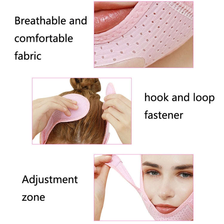 V Face Sleep Bandage Facial Firming Lifting Mask(073 White)