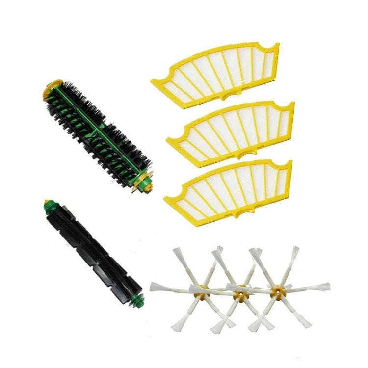 8 PCS / Set Sweeper Rolling Brush + Side Brush + Filter + Brush For iRobot Roomba 500 Series(Cart...