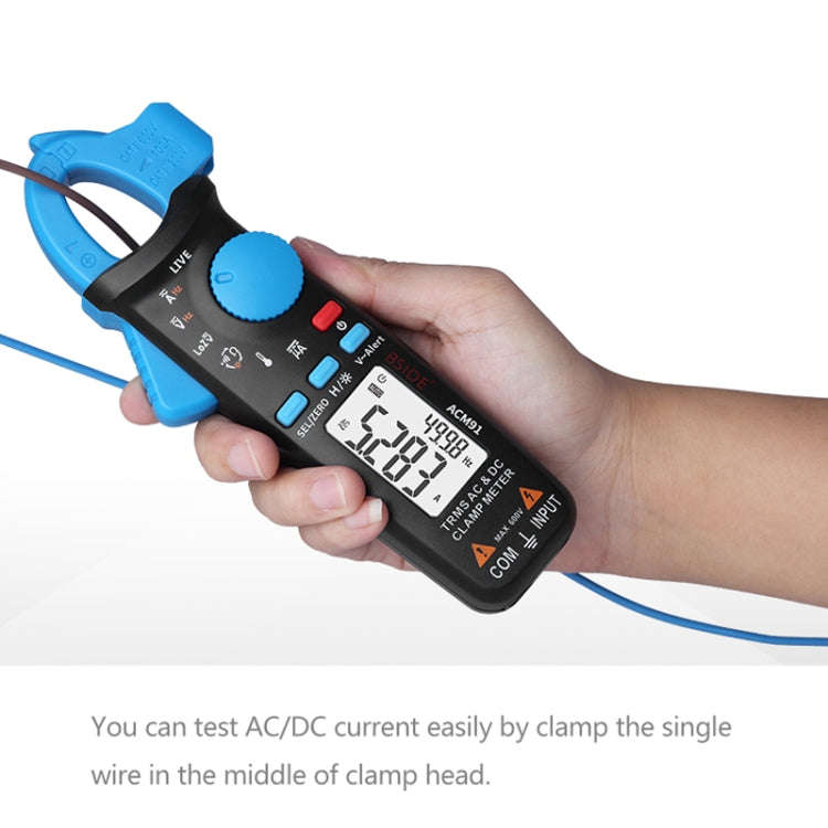 BSIDE ACM91 Digital Clamp Meter AC/DC Current 1mA True RMS Auto Range  Capacitor Tester Multimete...