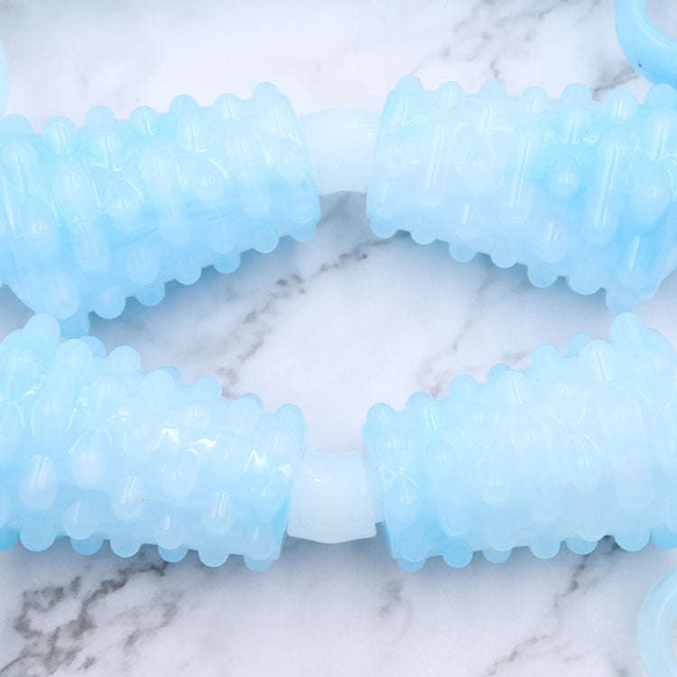 2 PCS Ladies Ring Leg Clamp Massager Ball Stovepipe Yoga Fitness Equipment(Blue)