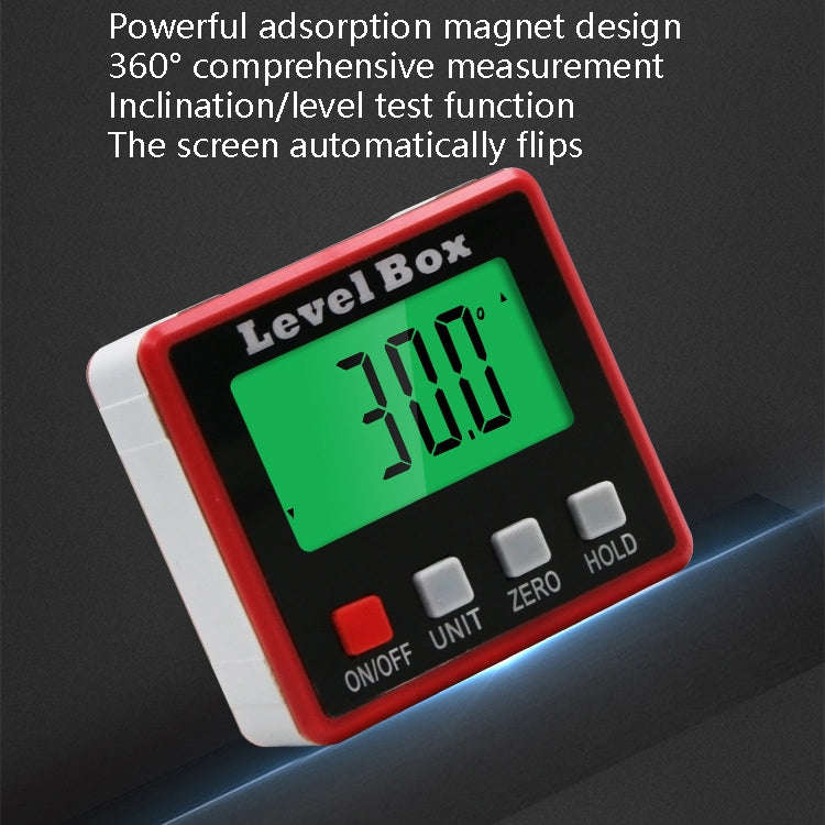 Precision Digital Inclinometer Electron Goniometers 4x90 Degree Magnetic Base Digital Protractor ...