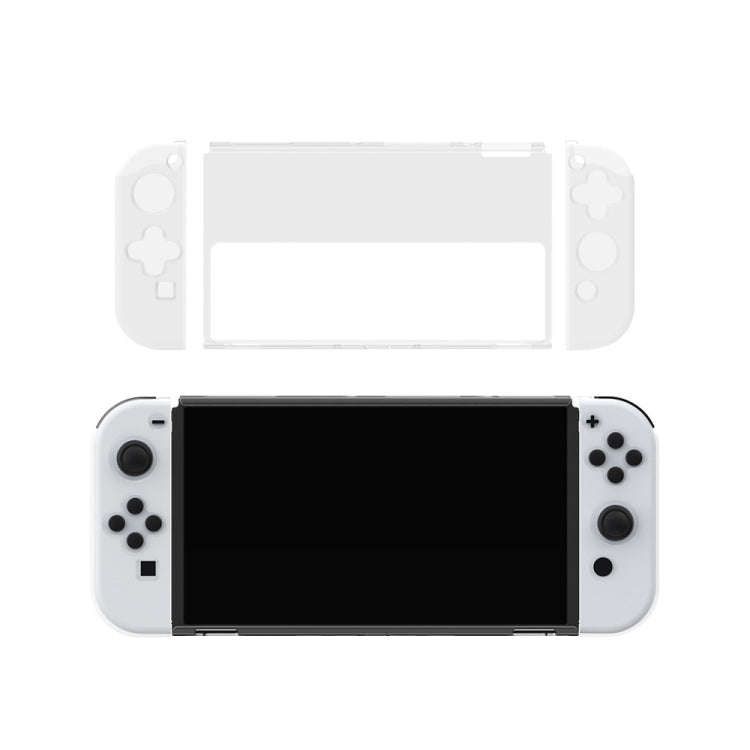 DOBE Game Handle Transparent Crystal Case TPU Protective Cover For Switch OLED Console(Transparen...