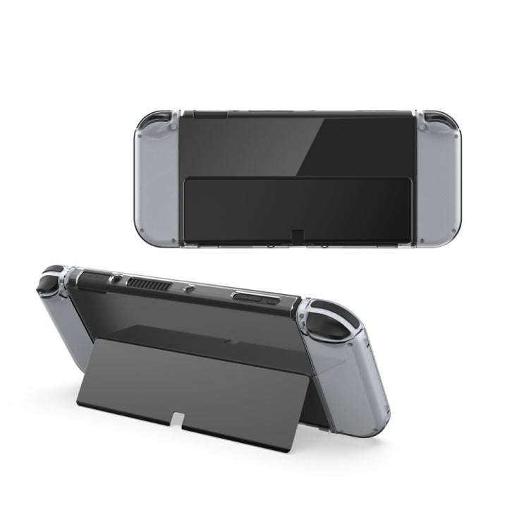 DOBE Game Handle Transparent Crystal Case TPU Protective Cover For Switch OLED Console(Transparen...