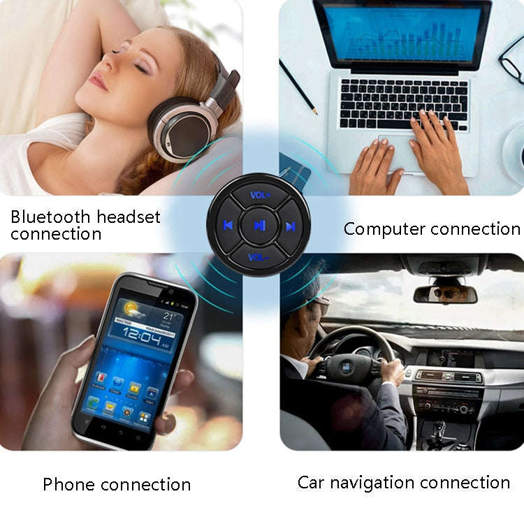Car Mobile Phone Remote Control Bluetooth Wireless Multimedia Button Remote Control Music Playbac...