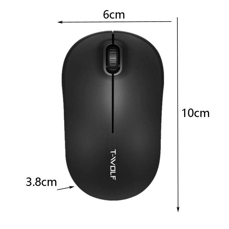 T-WOLF Q4 3 Keys 2.4GHz Wireless Mouse Desktop Computer Notebook Game Mouse(White)